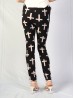 Plus Size Cross Print Stretchy Leggings